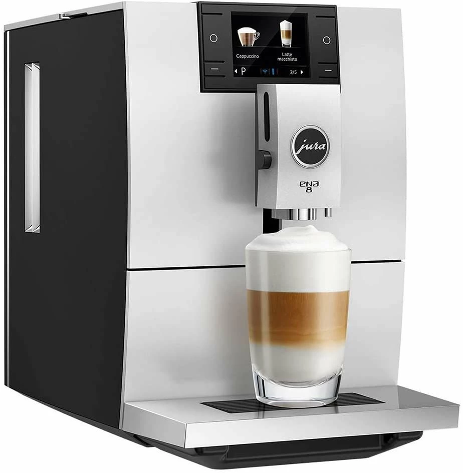 Jura ENA 8 Automatic Coffee & Espresso Machine With Touch Screen | Metropolitan Black + Smart Connect + Milk Cooler + Replacement Water Filter & Descaling Tabs 2 Jura ENA 8 Automatic Coffee & Espresso Machine With Touch Screen | Metropolitan Black + Smart Connect + Milk Cooler + Replacement Water Filter & Descaling Tabs - Image 2