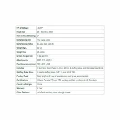 LEM Big Bite Meat Grinder #5 -Coffee Sales 17771specs