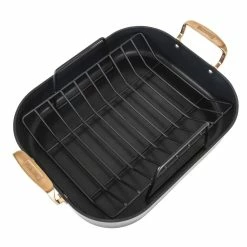 Viking 16" Roasting Pan | Black & Copper -Coffee Sales 40051 9902chc 05