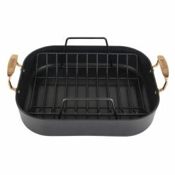 Viking 16" Roasting Pan | Black & Copper -Coffee Sales 40051 9902chc 07