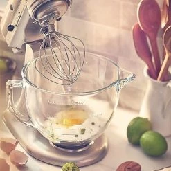 KitchenAid 5-Quart Glass Bowl + Lid | Fits 4.5-Quart & 5-Quart KitchenAid Tilt-Head Stand Mixers -Coffee Sales 5bowl4
