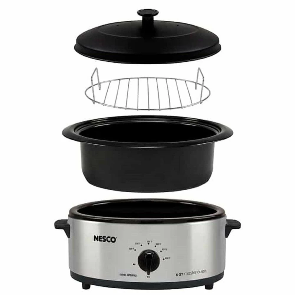 Nesco / American Harvest Nesco 6-Quart Roaster | Stainless Steel 2 Nesco / American Harvest Nesco 6-Quart Roaster | Stainless Steel - Image 2