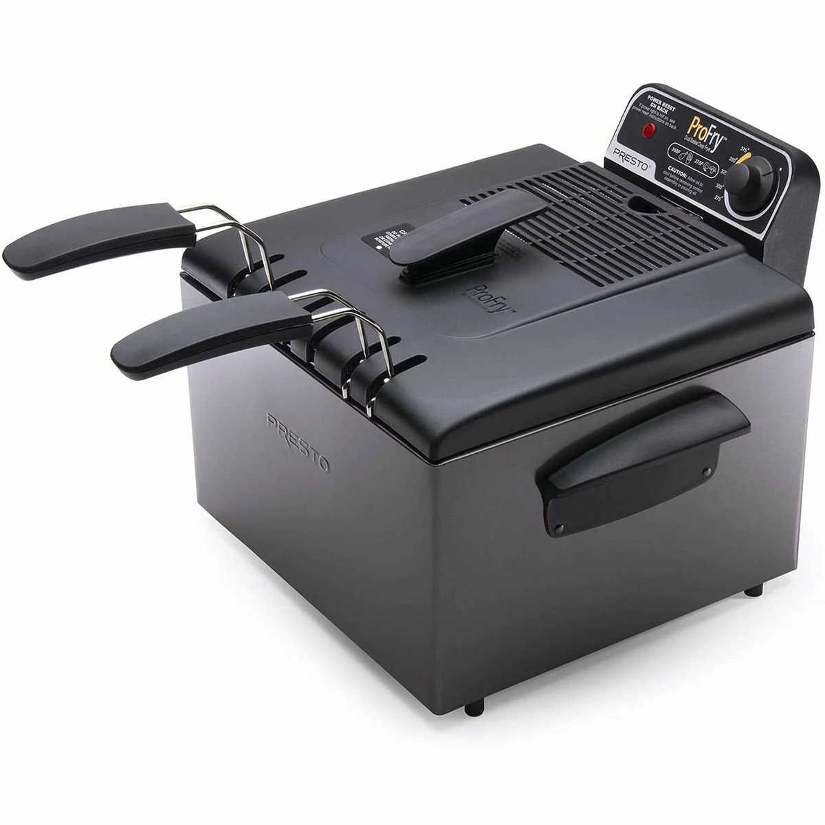 Presto® 5 Qt. Stainless Steel Dual Basket ProFry® Immersion Element Deep Fryer | Black 2 Presto® 5 Qt. Stainless Steel Dual Basket ProFry® Immersion Element Deep Fryer | Black - Image 2