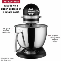 KitchenAid 3.5-Quart Artisan Mini Plus Tilt-Head Stand Mixer | Cast Iron Black -Coffee Sales 715xqsupbbl. ac sl1500 1 1