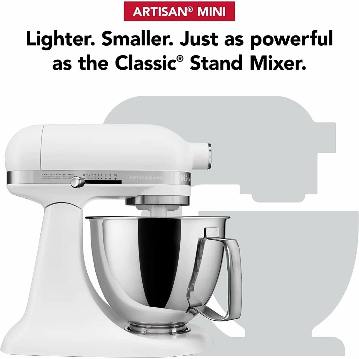 KitchenAid 3.5-Quart Artisan Mini Plus Tilt-Head Stand Mixer | Matte White 2 KitchenAid 3.5-Quart Artisan Mini Plus Tilt-Head Stand Mixer | Matte White - Image 2