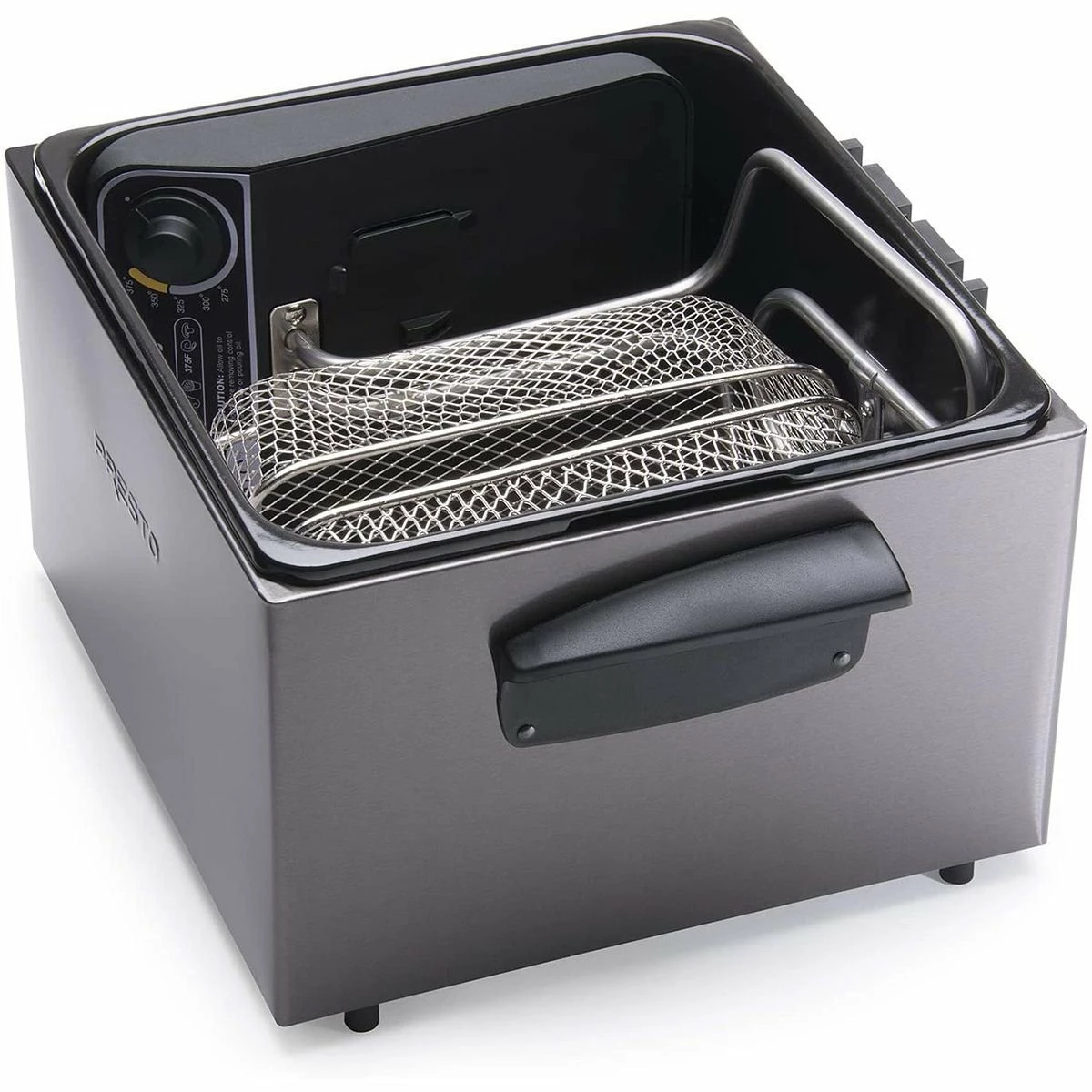 Presto® 5 Qt. Stainless Steel Dual Basket ProFry® Immersion Element Deep Fryer | Black 4 Presto® 5 Qt. Stainless Steel Dual Basket ProFry® Immersion Element Deep Fryer | Black - Image 4