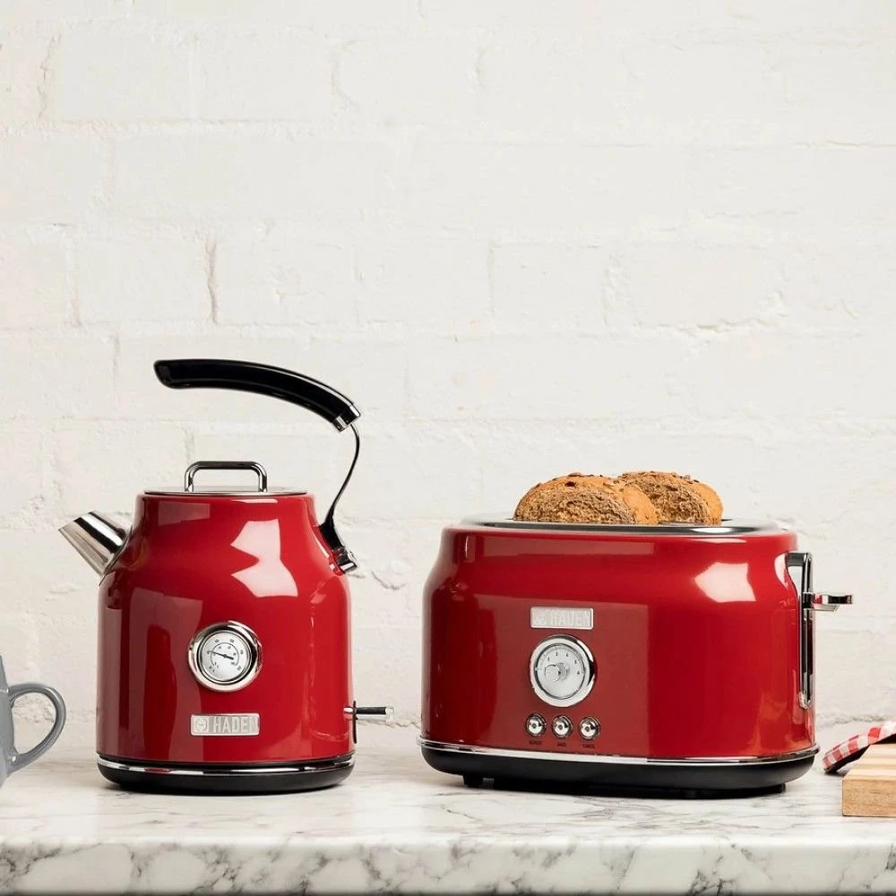 Haden Dorset 7-Cup Stainless Steel Electric Kettle | Red 10 Haden Dorset 7-Cup Stainless Steel Electric Kettle | Red - Image 10