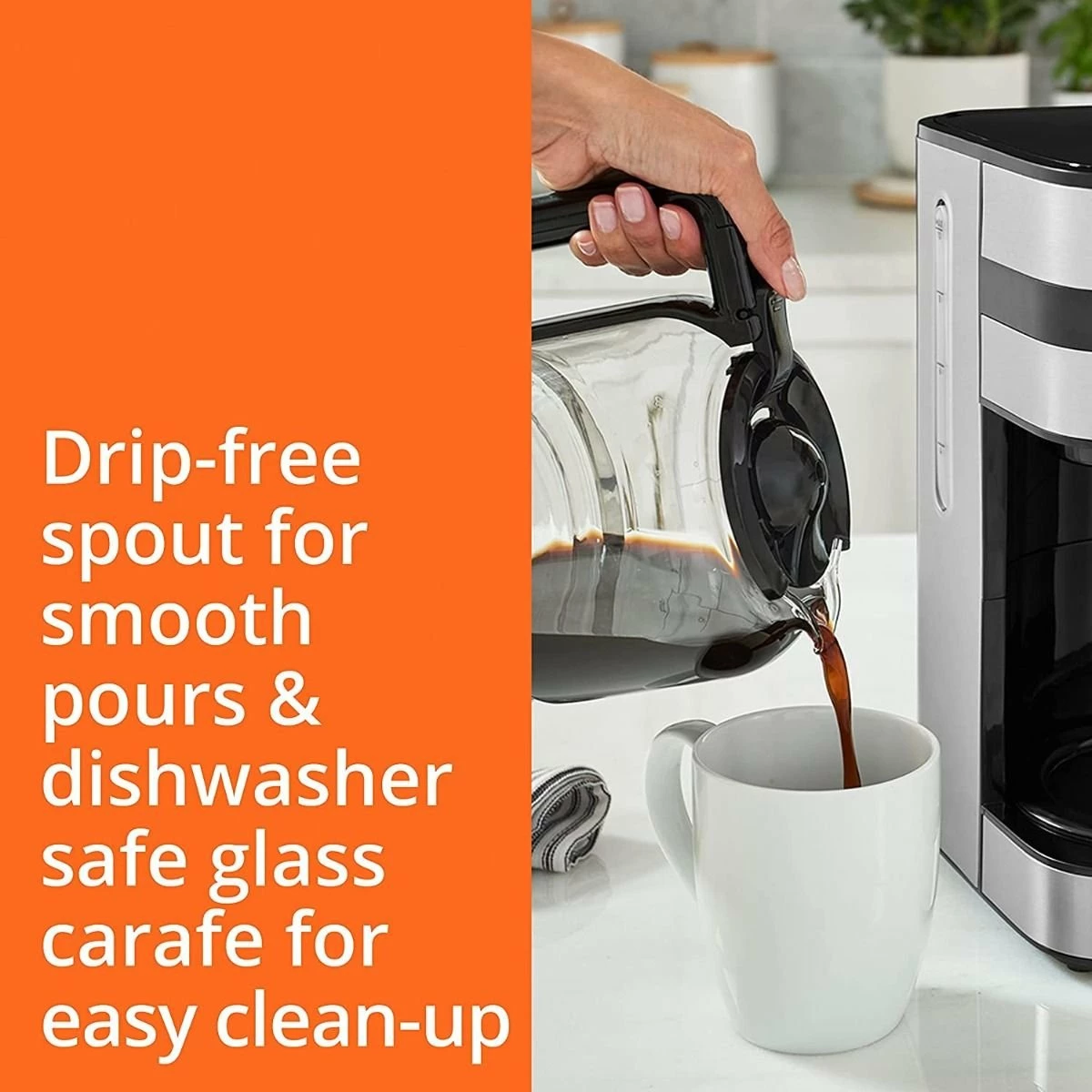 Krups Simply Brew 10-Cup Digital Drip Coffee Maker | Stainless Steel 5 Krups Simply Brew 10-Cup Digital Drip Coffee Maker | Stainless Steel - Image 5