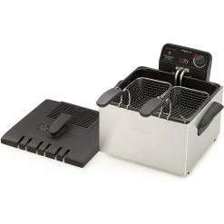 Presto® 5 Qt. Stainless Steel Dual Basket ProFry® Immersion Element Deep Fryer -Coffee Sales 81vmx1cyurl. ac sl1500