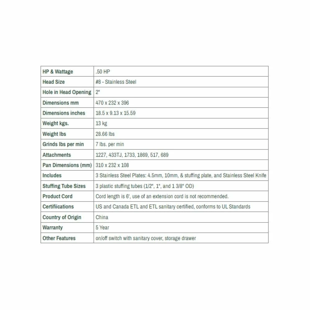 LEM Big Bite Meat Grinder #8 + Poly Gloves 6 LEM Big Bite Meat Grinder #8 + Poly Gloves - Image 6