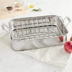 Cuisinart Chef's Classic Stainless Steel 16" Rectangular Roaster With Rack -Coffee Sales 913aeymwvgl. ac sl1500
