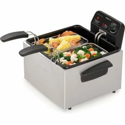 Presto® 5 Qt. Stainless Steel Dual Basket ProFry® Immersion Element Deep Fryer -Coffee Sales 91tizuyzdwl. ac sl1500