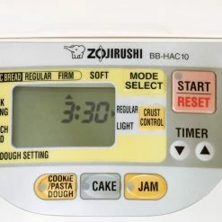 Zojirushi Mini Bakery Bread Machine -Coffee Sales bb hac10 control panel cropped