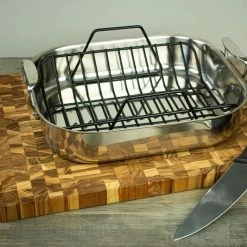 All-Clad Stainless Steel Roaster With Rack | Large - 16" X 13" 13 All-Clad Stainless Steel Roaster With Rack | Large - 16" X 13" -Coffee Sales dsc 1123 1