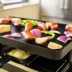 Swissmar Classic Raclette Grill - Black Non-Stick Reversible - 8 Person -Coffee Sales dscf0744