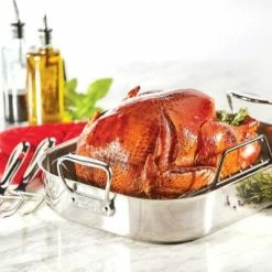 All-Clad Stainless Steel Roaster With Rack | Large - 16" X 13" 18 All-Clad Stainless Steel Roaster With Rack | Large - 16" X 13" -Coffee Sales e752c264 all clad stainless steel roaster w rack 16 x 13 1 1