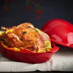 Emile Henry 4.5 Qt. Large Roaster | Burgundy 6 Emile Henry 4.5 Qt. Large Roaster | Burgundy -Coffee Sales eh large roast 2