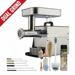 LEM Dual Grind #8 Big Bite Meat Grinder + 11pc Grinder Cleaning Kit