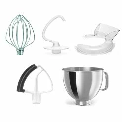 KitchenAid 5-Quart Stainless Steel Bowl + Stand Mixer Flex Edge Accessory Pack + Pouring Shield | Fits 5-Quart KitchenAid Tilt-Head Stand Mixers 9 KitchenAid 5-Quart Stainless Steel Bowl + Stand Mixer Flex Edge Accessory Pack + Pouring Shield | Fits 5-Quart KitchenAid Tilt-Head Stand Mixers -Coffee Sales ekb 5qthbowl accessories 1
