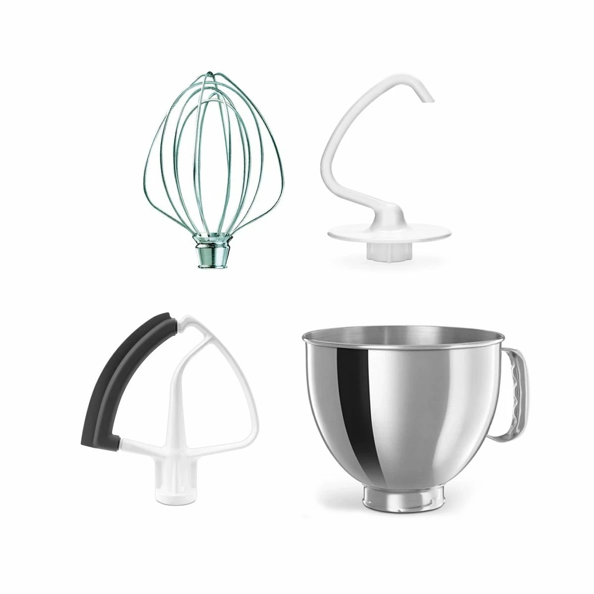 KitchenAid 5-Quart Stainless Steel Bowl + Stand Mixer Flex Edge Accessory Pack | Fits 5-Quart KitchenAid Tilt-Head Stand Mixers 2 KitchenAid 5-Quart Stainless Steel Bowl + Stand Mixer Flex Edge Accessory Pack | Fits 5-Quart KitchenAid Tilt-Head Stand Mixers - Image 2