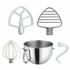 KitchenAid 6-Quart Stainless Steel Bowl + Coated Pastry Beater Accessory Pack | Fits 6-Quart KitchenAid Bowl-Lift Stand Mixers