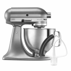 KitchenAid 5-Quart Artisan Tilt-Head Stand Mixer | Contour Silver + Flex Edge Beater