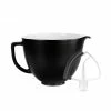 KitchenAid 5-Quart Black Matte Ceramic Bowl + Flex Edge Beater | Fits 4.5-Quart & 5-Quart KitchenAid Tilt-Head Stand Mixers