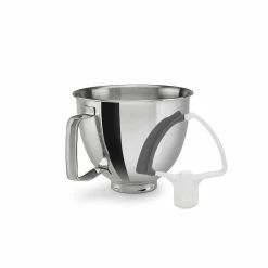 KitchenAid 3.5-Quart Flared Polished Stainless Steel Bowl + Flex Edge Beater | Fits 3.5-Quart KitchenAid Artisan Mini Tilt-Head Stand Mixers