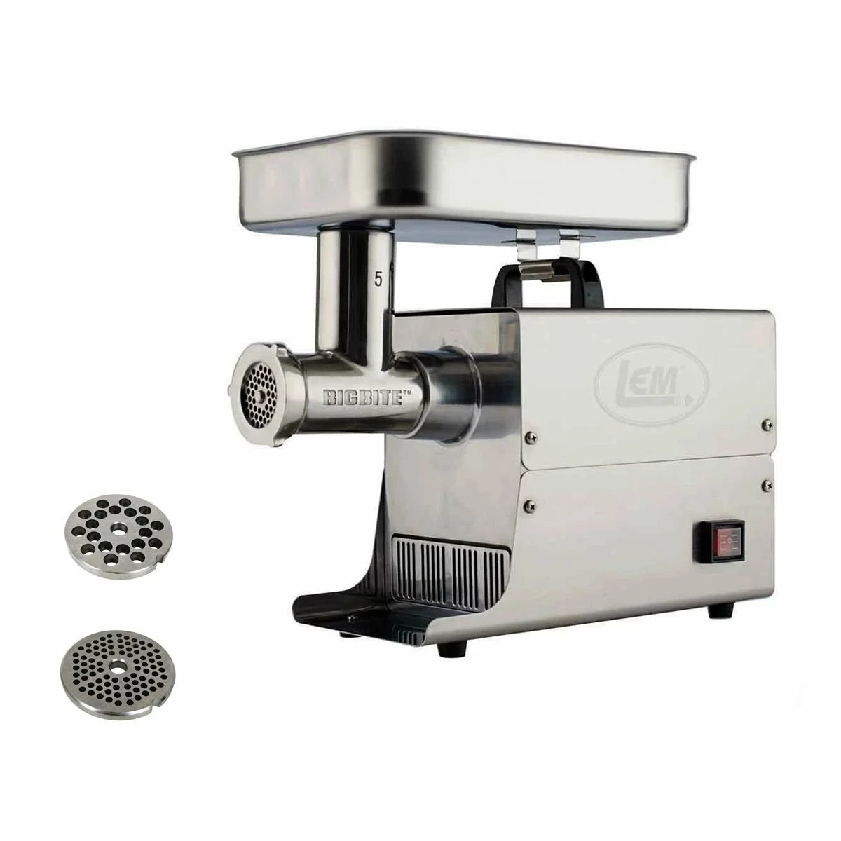 LEM Big Bite Meat Grinder #5 With 1/8" (3mm) And 1/4" (6mm) Grinder Plates 1 LEM Big Bite Meat Grinder #5 With 1/8" (3mm) And 1/4" (6mm) Grinder Plates