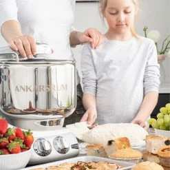 Ankarsrum Original 6230 Model Stand Mixer | Gloss White -Coffee Sales homemade 4x5