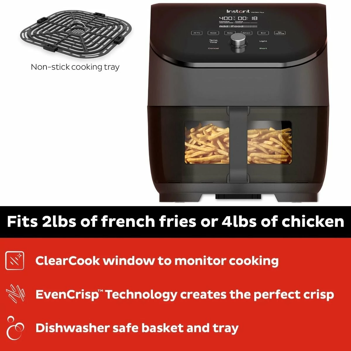 Instant Vortex Air Fryer With Clear Cook | 6-Quart 2 Instant Vortex Air Fryer With Clear Cook | 6-Quart - Image 2