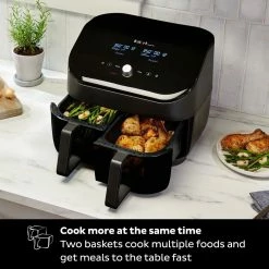 Instant Vortex Dual Basket Air Fryer With Clear Cook | 8-Quart -Coffee Sales ib 140 3090 01 vortex plus dual clearcook 6qt black atf square tile5