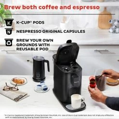 Instant Dual Pod Plus Coffee Machine | Black 7 Instant Dual Pod Plus Coffee Machine | Black -Coffee Sales ib 140 6013 01 2 in 1 multi function coffee maker atf square tile3