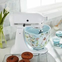 KitchenAid 5-Quart White Gardenia Ceramic Bowl + Flex Edge Beater | Fits 4.5-Quart & 5-Quart KitchenAid Tilt-Head Stand Mixers -Coffee Sales kagarden2 1