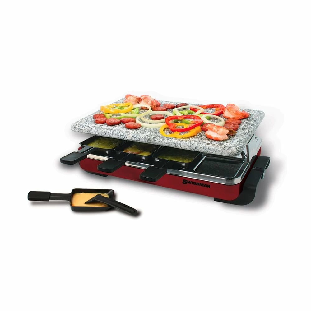 Swissmar Classic 8 Person Stone Raclette Party Grill - Stainless 1 Swissmar Classic 8 Person Stone Raclette Party Grill - Stainless