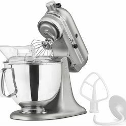 KitchenAid 5-Quart Artisan Tilt-Head Stand Mixer | Contour Silver + Flex Edge Beater -Coffee Sales kitchen aid contour silver artisan stand mixer fb401 16 popup