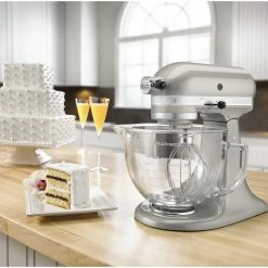 KitchenAid 5-Quart Artisan Design Series Tilt-Head Stand Mixer | Sugar Pearl Silver -Coffee Sales kitchenaid mixer sugar pearl silver 3 ksm155gbsr popup