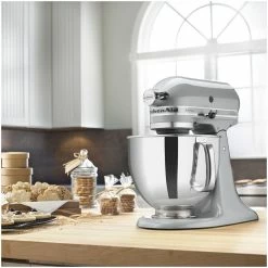 KitchenAid 5-Quart Artisan Tilt-Head Stand Mixer | Metallic Chrome -Coffee Sales ksm150psmc kitchenaid mixer metallic chrome popup