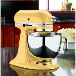 KitchenAid 5-Quart Artisan Tilt-Head Stand Mixer | Majestic Yellow 5 KitchenAid 5-Quart Artisan Tilt-Head Stand Mixer | Majestic Yellow -Coffee Sales ksm150psmy crop popup