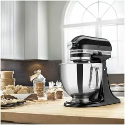 KitchenAid 5-Quart Artisan Tilt-Head Stand Mixer | Onyx Black -Coffee Sales ksm150psob mixer black popup