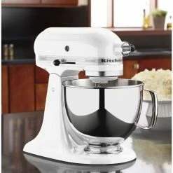KitchenAid 5-Quart Artisan Tilt-Head Stand Mixer | White -Coffee Sales ksm150pswh mixer artisan popup