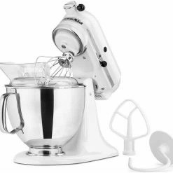 KitchenAid 5-Quart Artisan Tilt-Head Stand Mixer | White -Coffee Sales ksm150pswh tilt head mixer popup