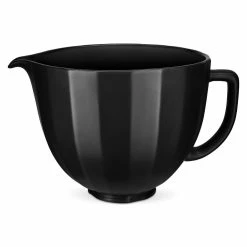 KitchenAid 5-Quart Black Shell Patterned Ceramic Bowl | Fits 4.5-Quart & 5-Quart KitchenAid Tilt-Head Stand Mixers -Coffee Sales ksm2cb5pbs 3