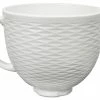 KitchenAid 5-Quart White Chocolate Textured Ceramic Bowl | Fits 4.5-Quart & 5-Quart KitchenAid Tilt-Head Stand Mixers