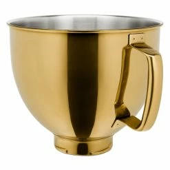 KitchenAid 5-Quart Radiant Gold Stainless Steel Metallic Bowl + Flex Edge Beater | Fits 4.5-Quart & 5-Quart KitchenAid Tilt-Head Stand Mixers -Coffee Sales ksm5ssbrg 3 1