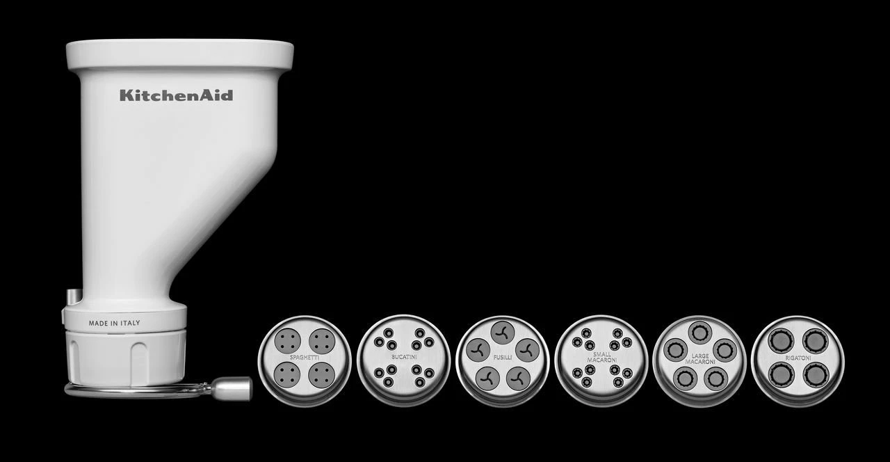 KitchenAid Gourmet Pasta Press Attachment (Bucatini, Rigatoni, Spaghetti, Fusilli, Large & Small Macaroni) 3 KitchenAid Gourmet Pasta Press Attachment (Bucatini, Rigatoni, Spaghetti, Fusilli, Large & Small Macaroni) - Image 3
