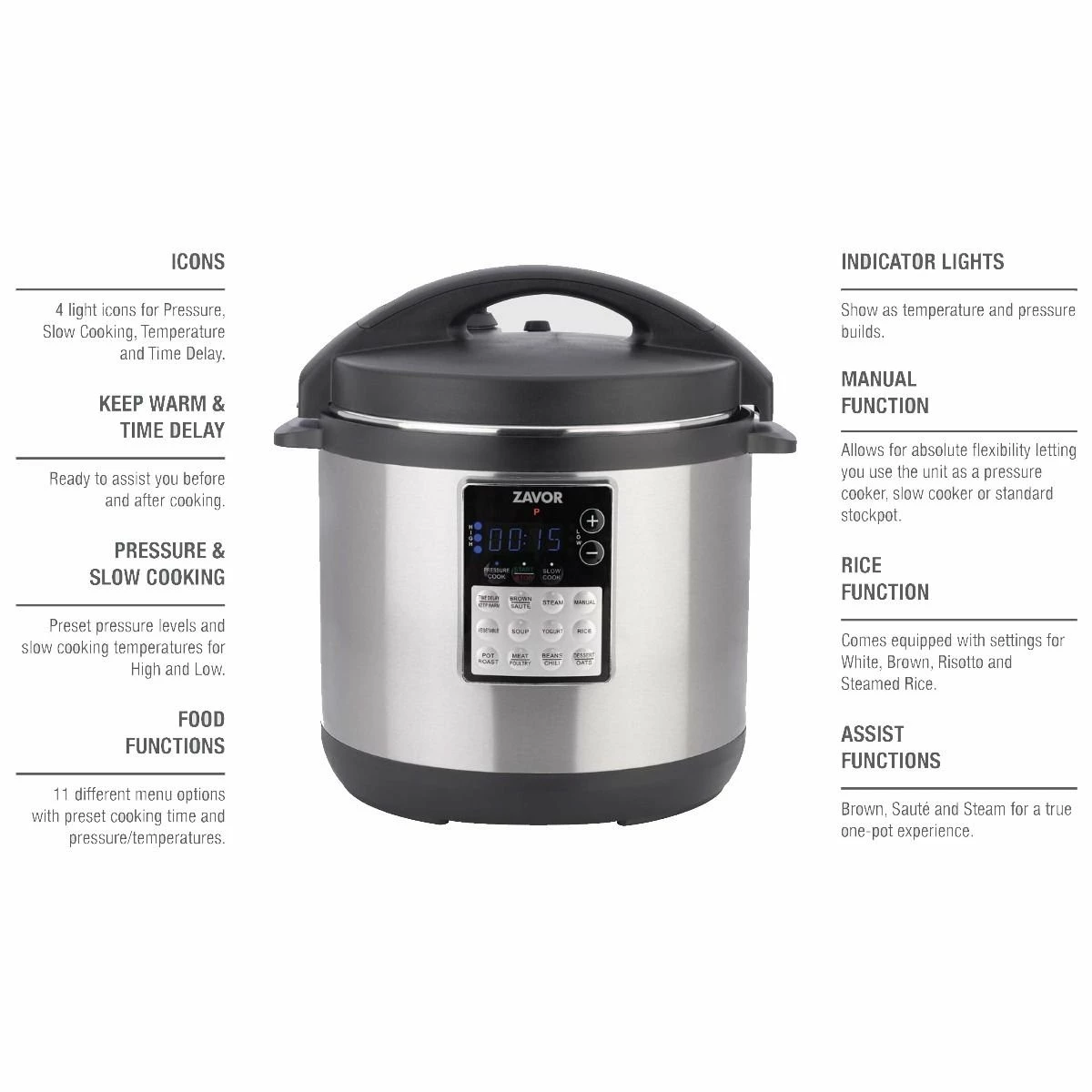 Zavor LUX™ Edge Multi-Cooker | 8 Qt. 5 Zavor LUX™ Edge Multi-Cooker | 8 Qt. - Image 5