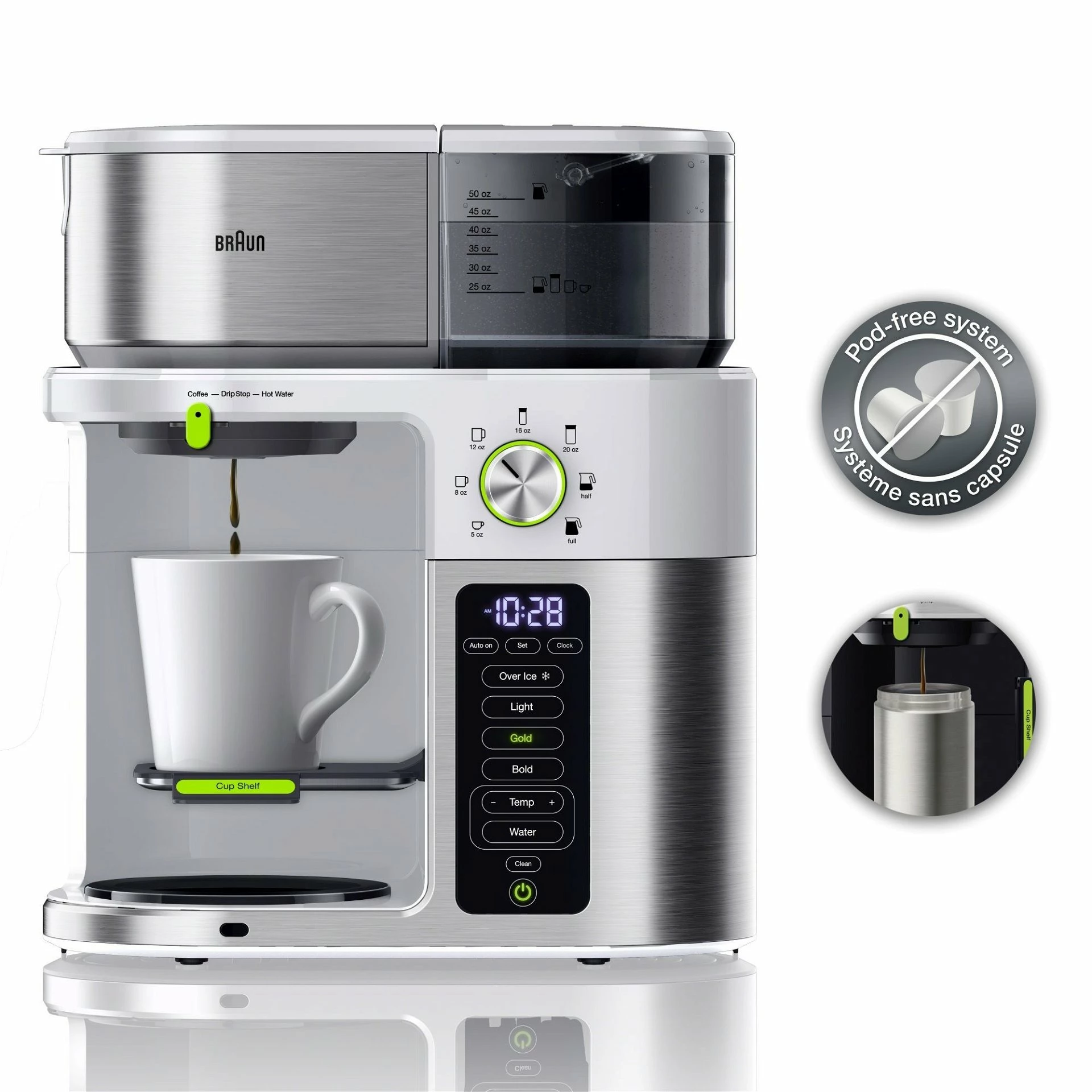 Braun MultiServe Coffee Machine & Hot Water | White 3 Braun MultiServe Coffee Machine & Hot Water | White - Image 3