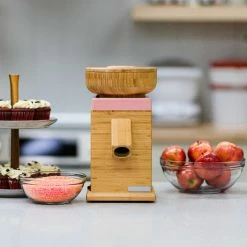 NutriMill Harvest Grain Mill | Pink + Cutting Board & Canister Bundle 14 NutriMill Harvest Grain Mill | Pink + Cutting Board & Canister Bundle -Coffee Sales pink1