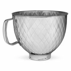 KitchenAid 5-Quart Quilted Stainless Steel Bowl + Flex Edge Beater | Fits 4.5-Quart & 5-Quart KitchenAid Tilt-Head Stand Mixers